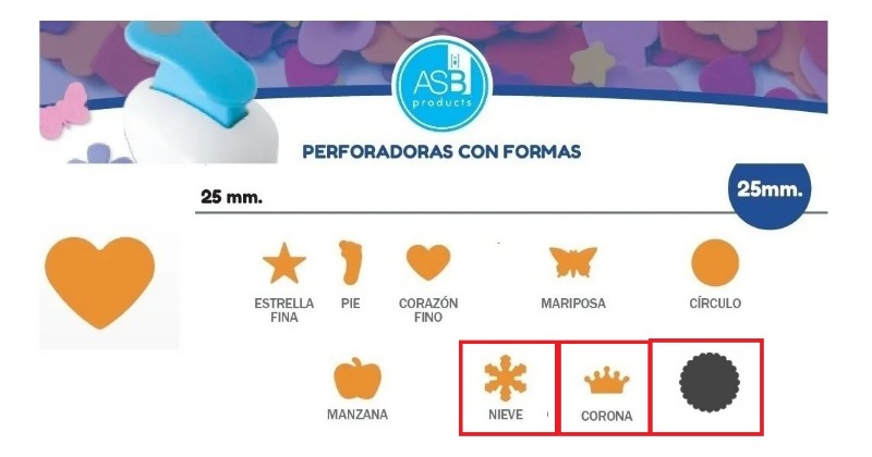 PERFORADORA C/FORMA P/G.EVA 25mm.