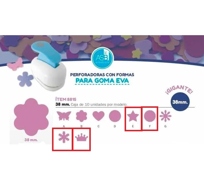 PERFORADORA C/FORMA P/G.EVA 38mm.
