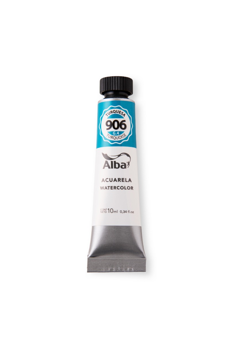 ACUARELA PROFESIONAL EN POMO x10cc. TURQUESA TINTINATO ALBA