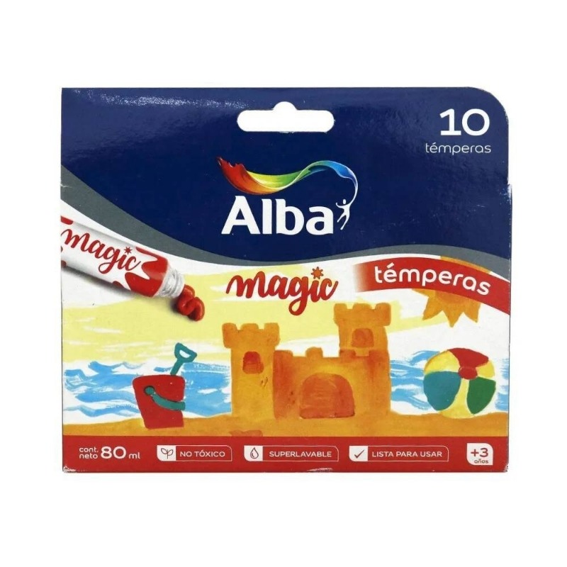 TEMPERA 8ml.ESCOLAR COL.SURT.MAGIC ALBA