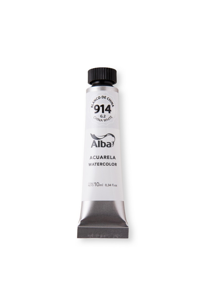 ACUARELA PROFESIONAL EN POMO x10cc.BLANCO DE CHINA ALBA