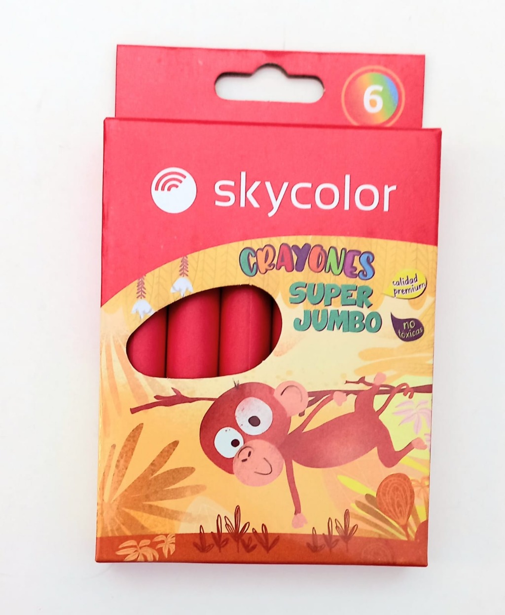 CRAYONES JUMBO x6u. COLORES SKYCOLOR