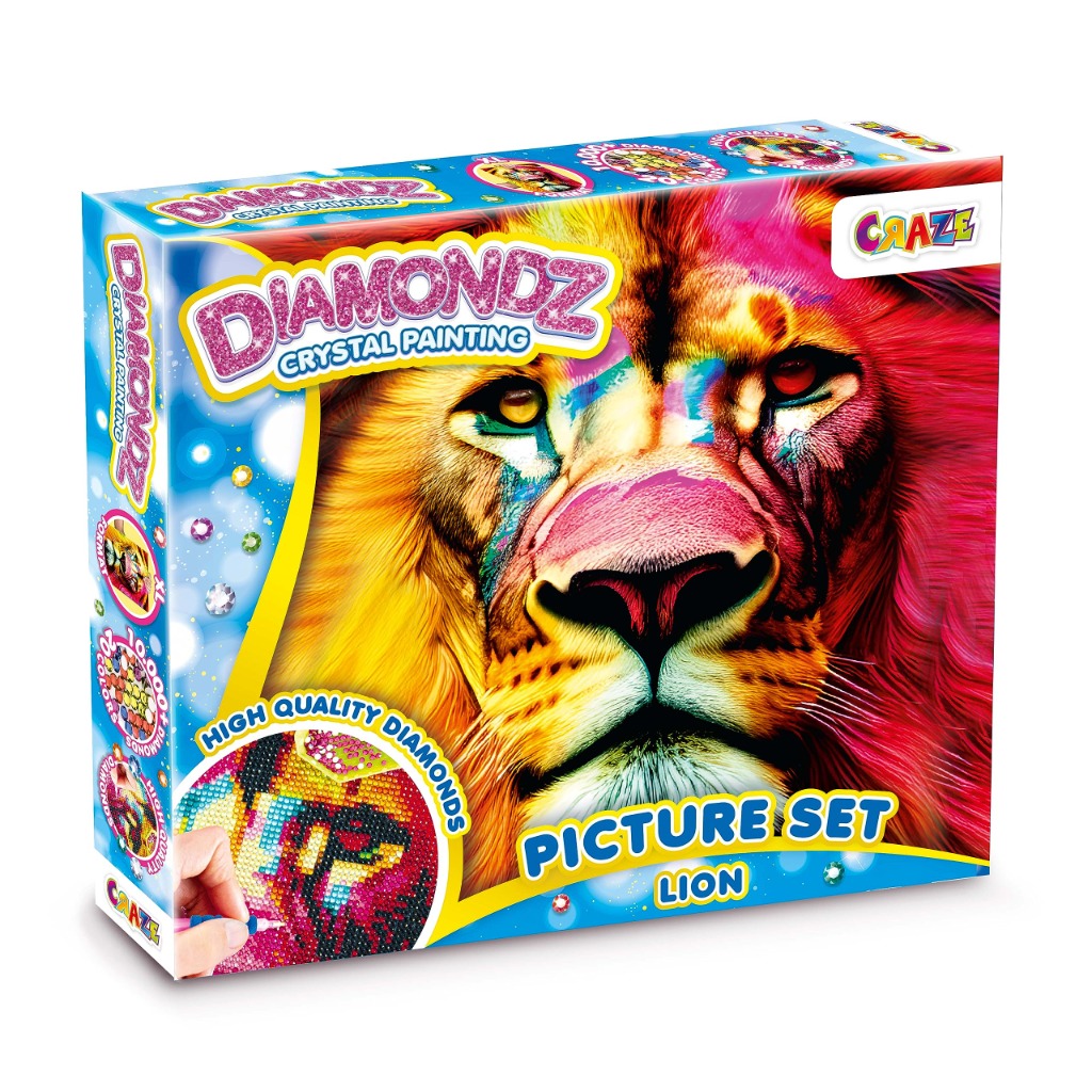 CRAZY:JUEGO DE DIAMANTE CUADRO LEON