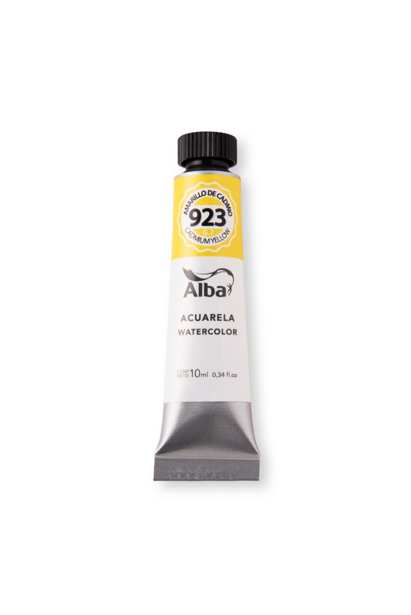 ACUARELA PROFESIONAL EN POMO x10cc.AMARILLO DE CADMIO ALBA