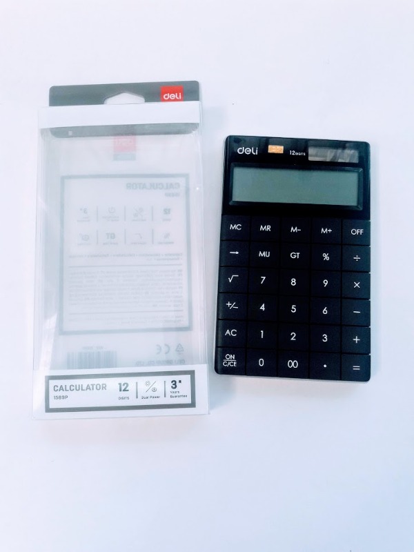 CALC.GRANDE 12dig.1589 NEGRA DELI TOUCH