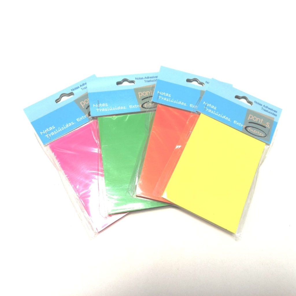 NOTA ADHESIVA 65x90mm.50hjs.FLUO TRANSPARENTES