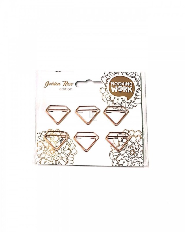 BROCHES CLIPS DIAMONDm.x6u.GOLDEN ROSE
