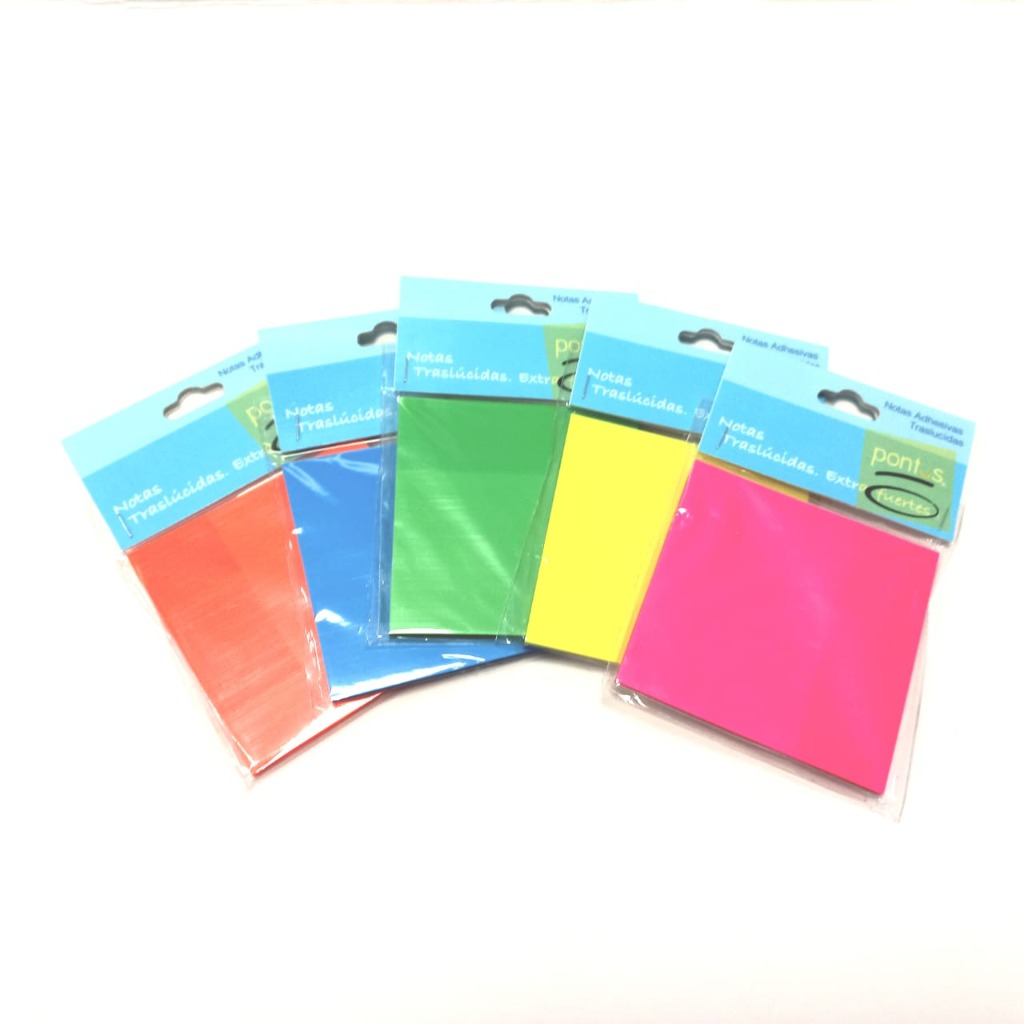 NOTA ADHESIVA 75x75mm.50hjs.FLUO TRANSPARENTES