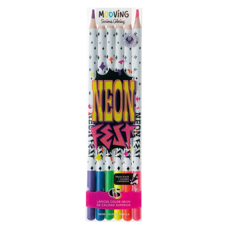 LAP.COLORES x6u.LARGOS NEON COLORING