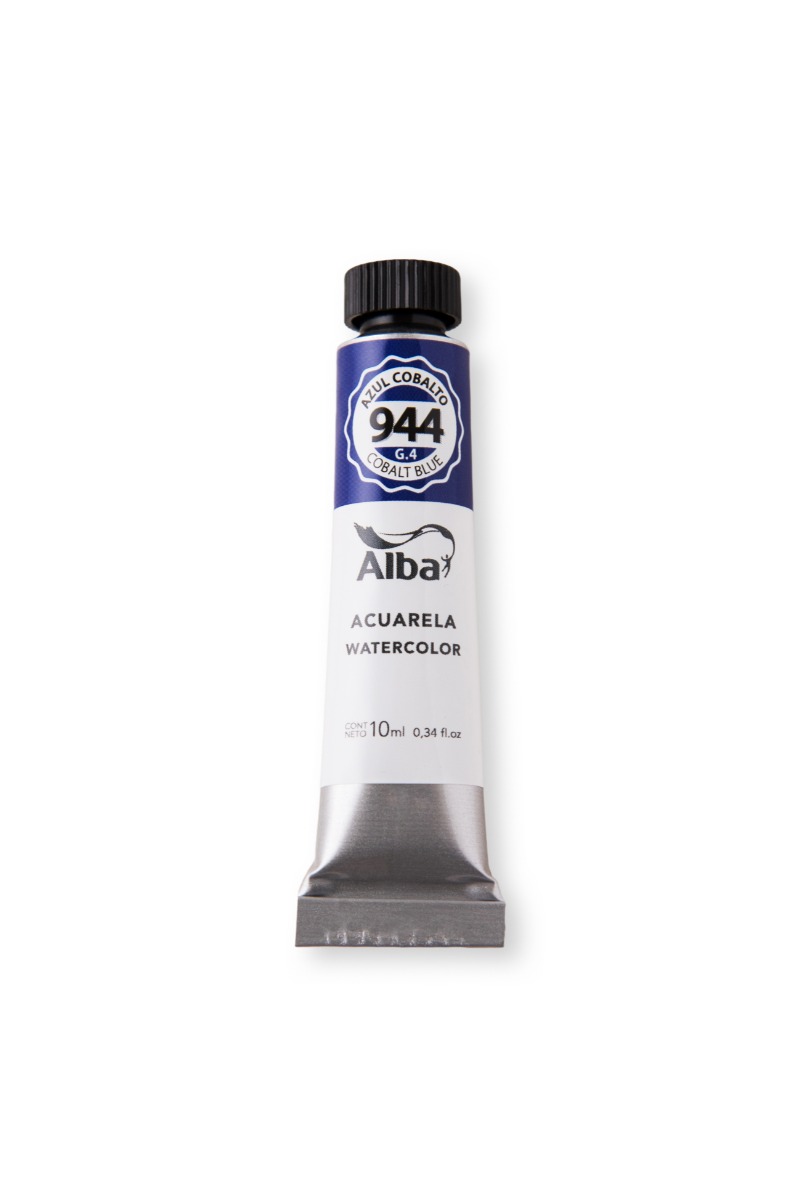ACUARELA PROFESIONAL EN POMO x10cc. AZUL COBALTO ALBA