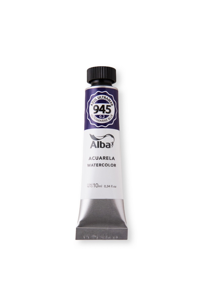 ACUARELA PROFESIONAL EN POMO x10cc. AZUL ULTRAMAR ALBA