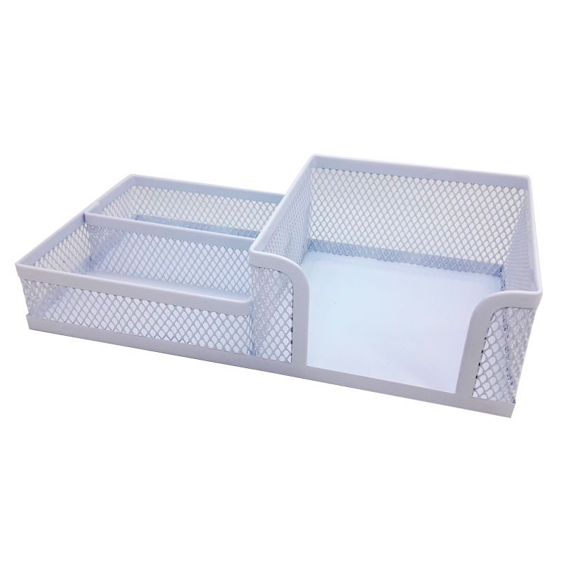 SET ESCR.PORTATACO/2 PORTACLIPS M.CALADO BLANCO
