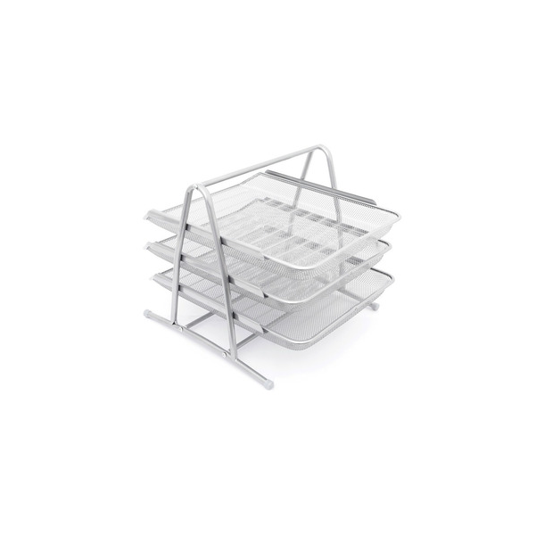 BAND.A4 3 PISOS METAL CALADO BLANCA ONIX