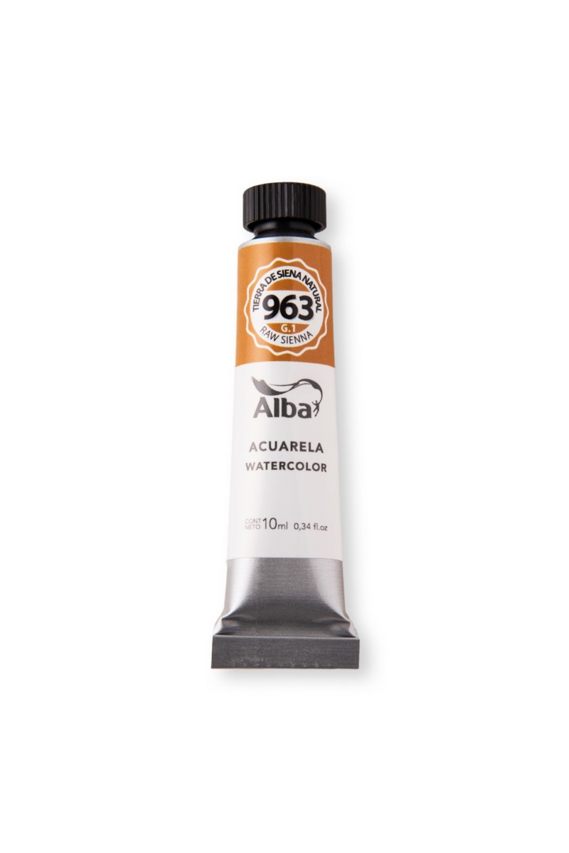 ACUARELA PROFESIONAL EN POMO x10cc. TIERRA SIENA NATURAL ALBA