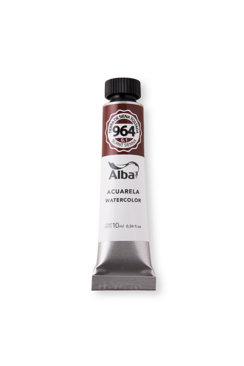 ACUARELA PROFESIONAL EN POMO x10cc. TIERRA SIENA TOSTADA ALBA