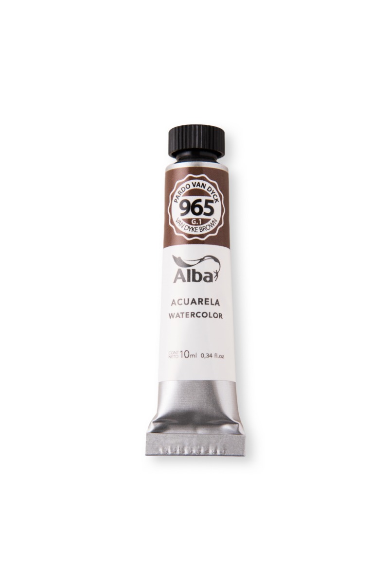 ACUARELA PROFESIONAL EN POMO x10cc. PARDO VAN DYCK ALBA