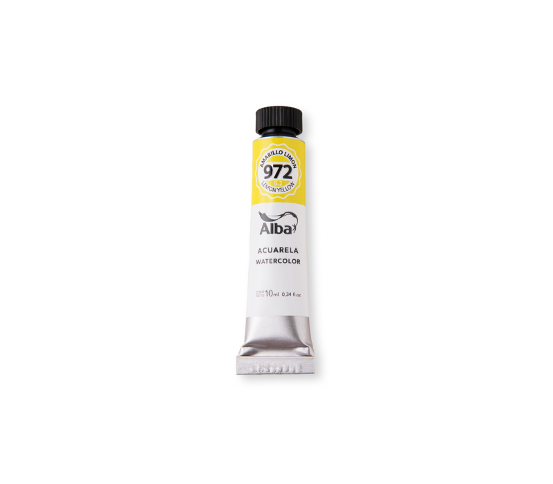 ACUARELA PROFESIONAL EN POMO x10cc.AMARILLO LIMON ALBA