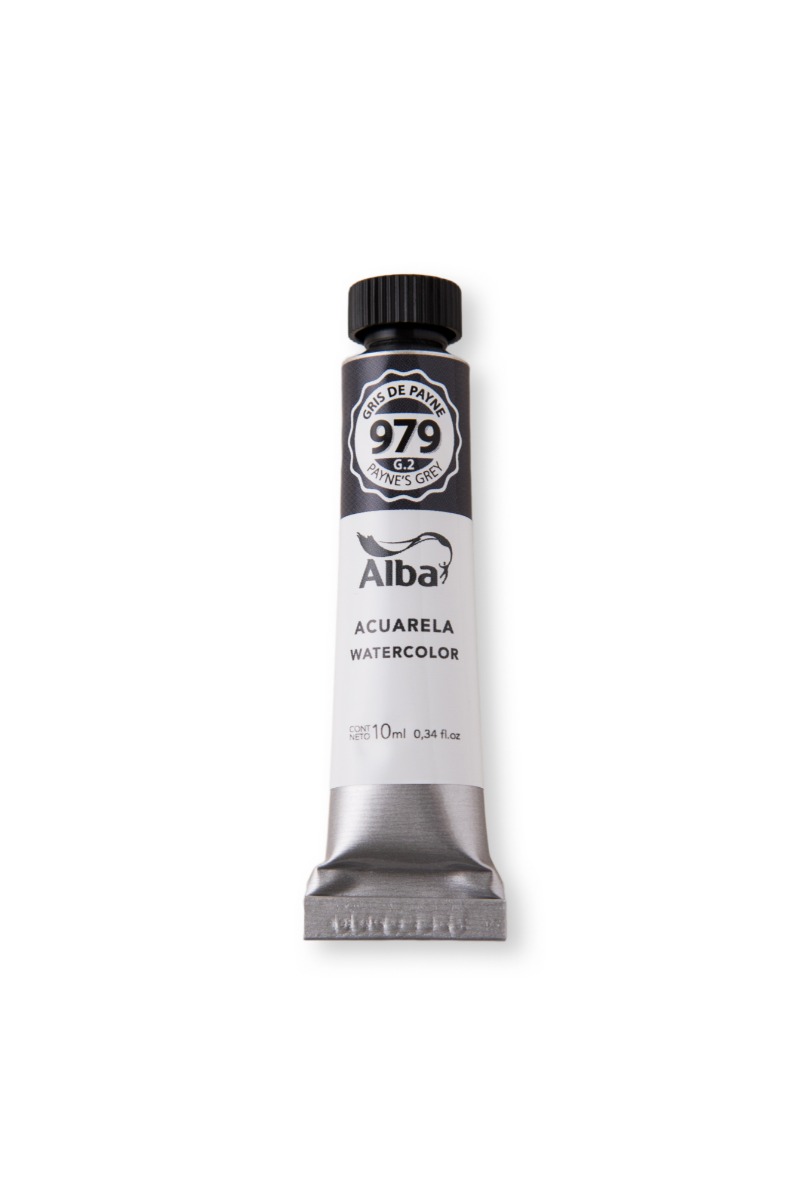 ACUARELA PROFESIONAL EN POMO x10cc. GRIS DE PAYNE ALBA