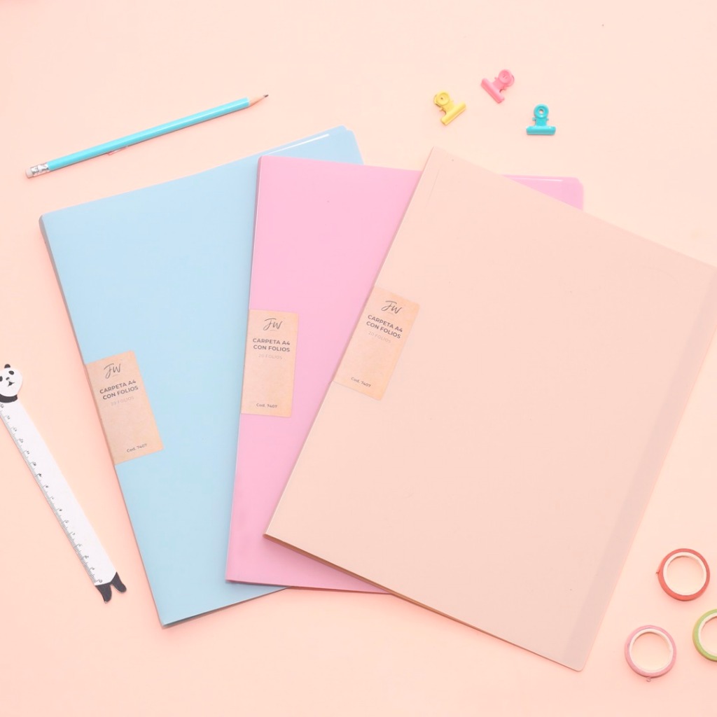 CARPETA A4 10 FOLIOS T/PVC PASTEL