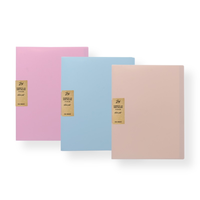 CARPETA A4 30 FOLIOS T/PVC PASTEL