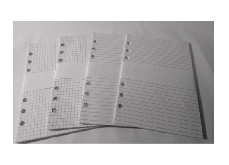 REPUESTO N*6 RAYADO x25hjs. 6 PERFORACIONES