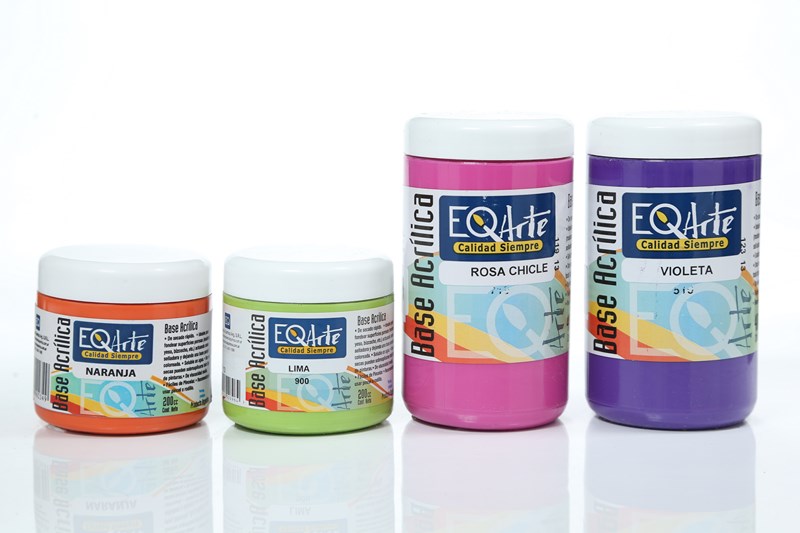 BASE ACRILICA COLOR 200cc. EQ ARTE