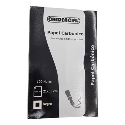 PAPEL CARBONICOS OF.NEGRO x1u.CRECENCIAL