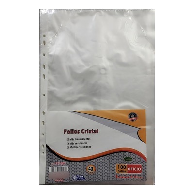 FOLIOS OF x100u.40mc.CRISTAL LAMA