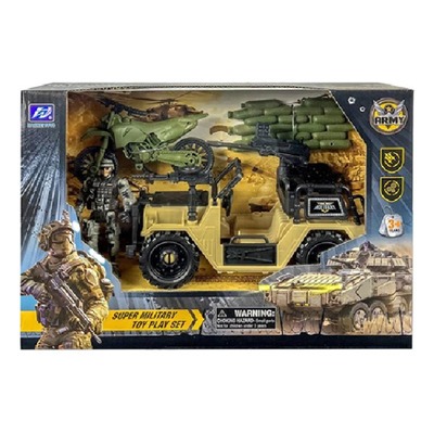 SET MILITAR C/MOTO+JEEP+ ACC.+PERS.