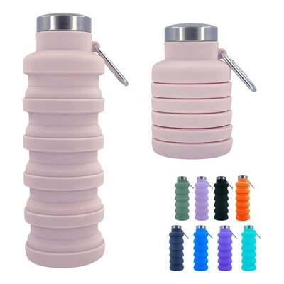BOTELLA DE AGUA SILICONA PLEGABLE 355cc.