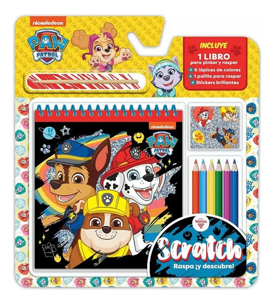 SCRATCH + LIBRO PINTAR N* 3 PAW PATROL