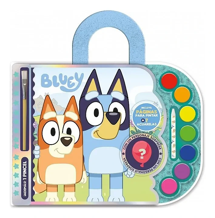 ACUARELA + LIBRO PINTAR N*3 BLUEY