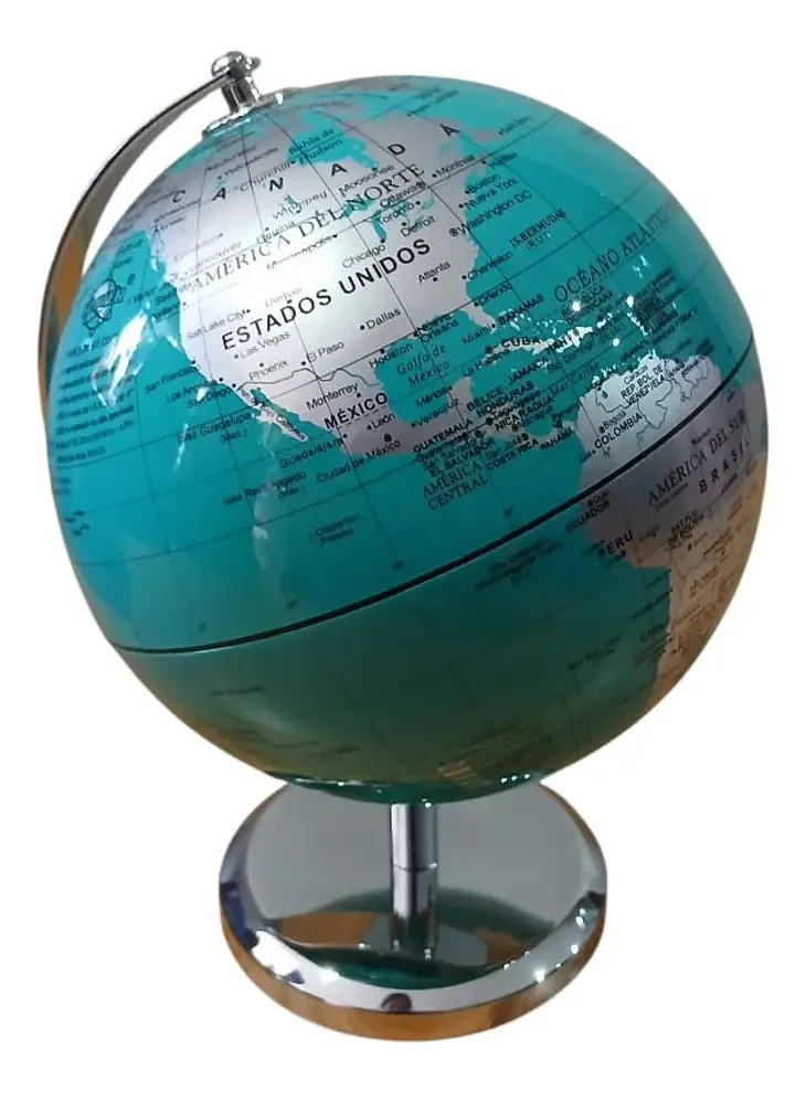 GLOBO TERRAQ.B/CROMADO 14cm.143M POLITICO