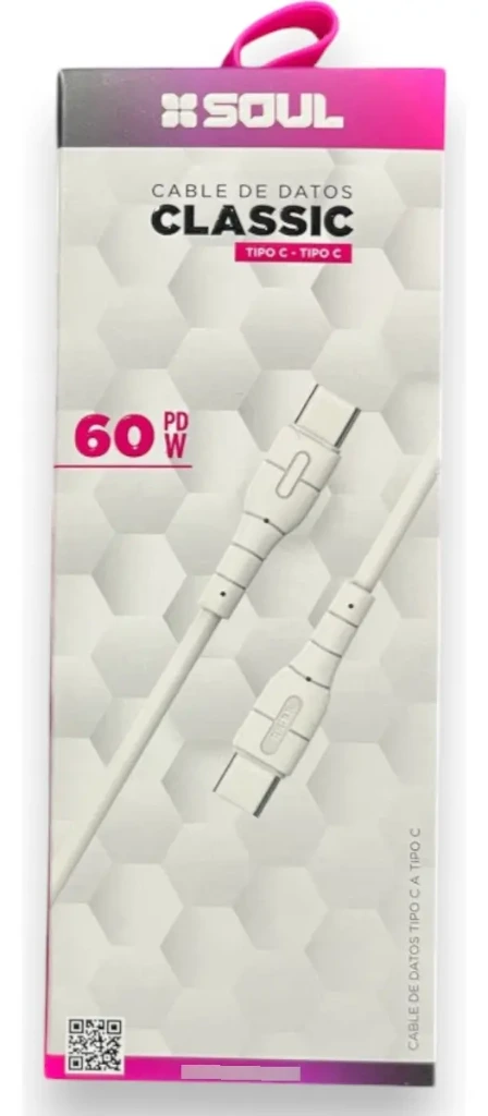 CABLE DE DATOS 2m  60w.TIPO C SOUL
