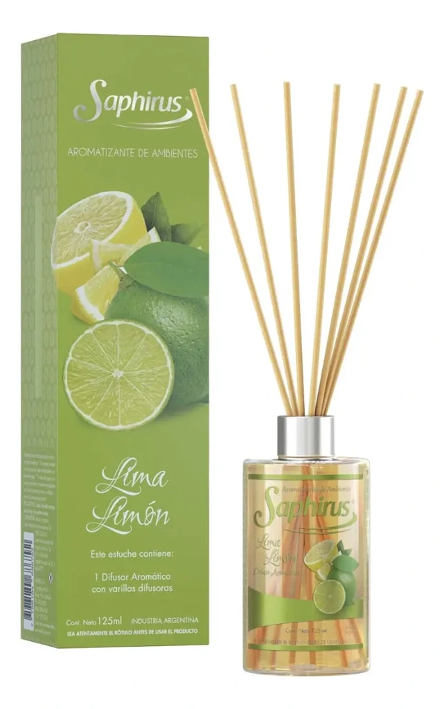 DIFUSOR C/VAR.ECO 125ml.LIMA LIMON SAPHIRUS