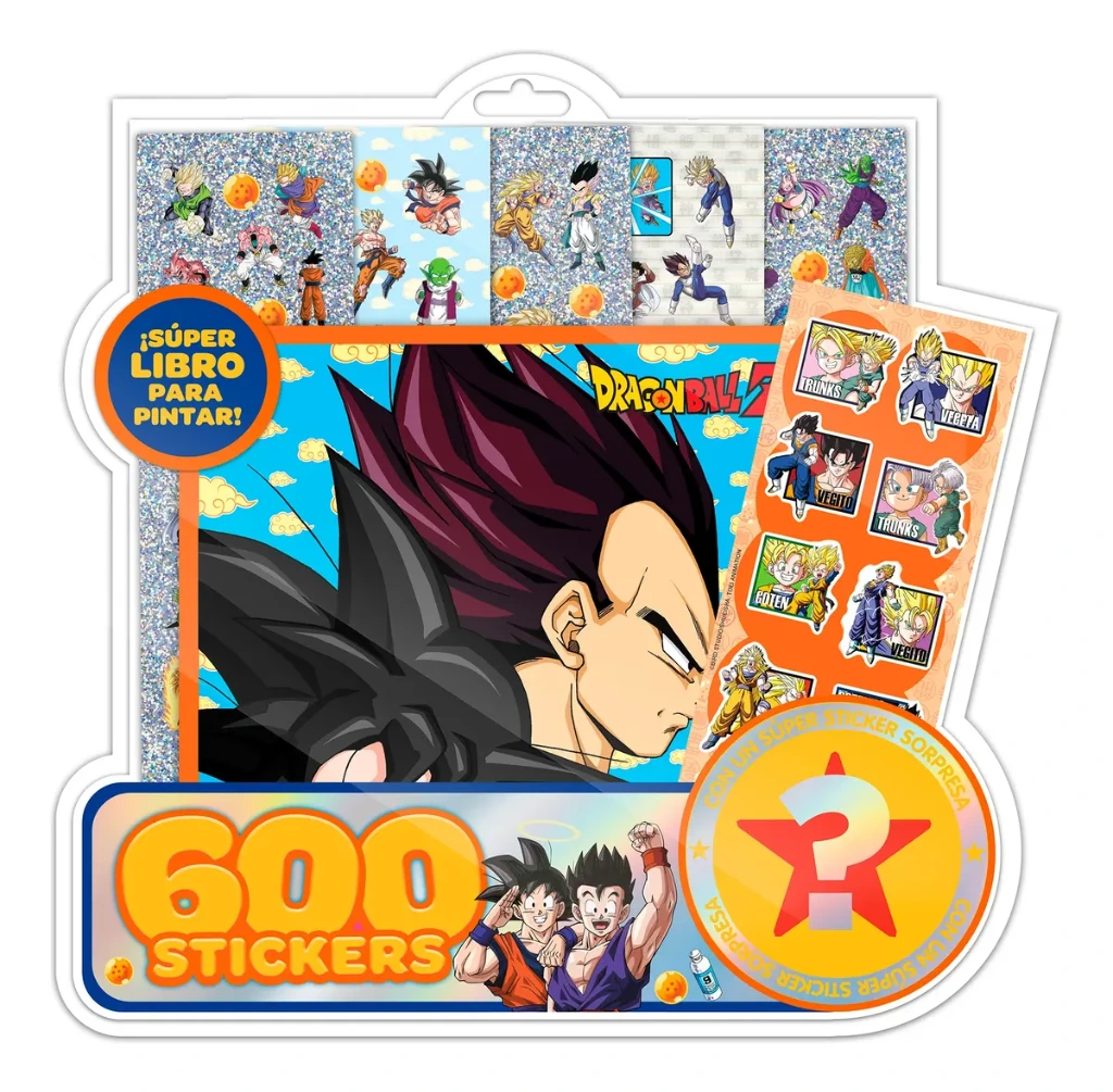 600 STICKERS N*5 + LIBRO PINTAR N*6 DRAGON BALL
