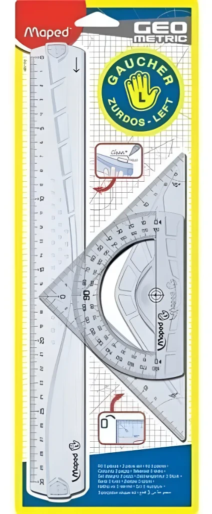 MAPED*KIT GEOMETRIA 3PZAS 30CM.P/ ZURDOS