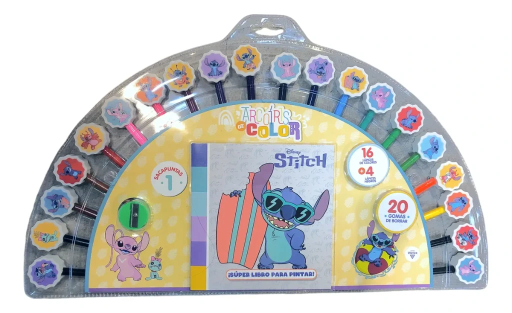 ARCOIRIS COLOR + LIBRO PINTAR N* 1 STITCH