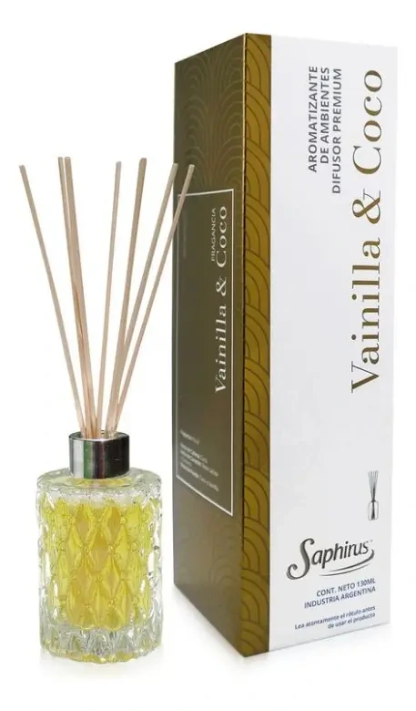 DIFUSOR C/VAR.COCO/VAINILLA SAPHIRUS PREMIUM