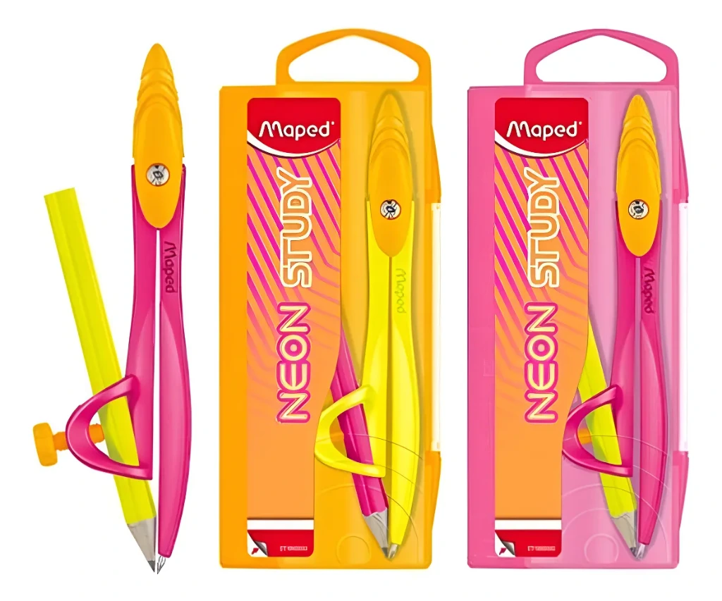 COMPAS STUDY NEON METAL C/ABRAZ. MAPED