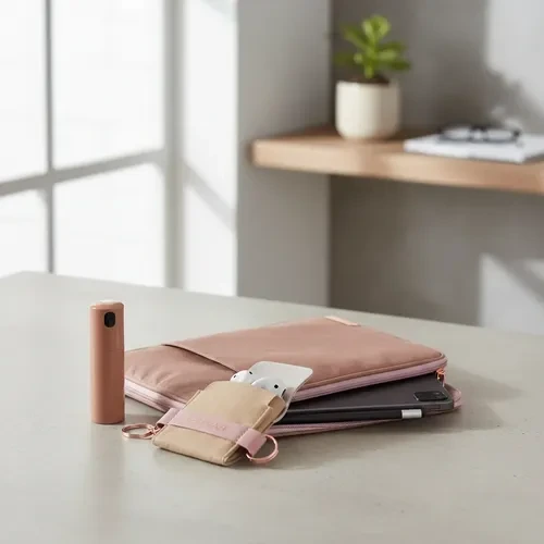 COMBO TECNOL.PINK (FUNDA/LLAVERO/BCO.BAT.)