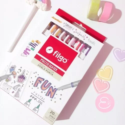 RESALT.DOBLE PUNTA X 20u. PASTEL FUN FILGO