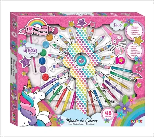 SET DE ARTE 48pzas. UNICORNIOS KREKER