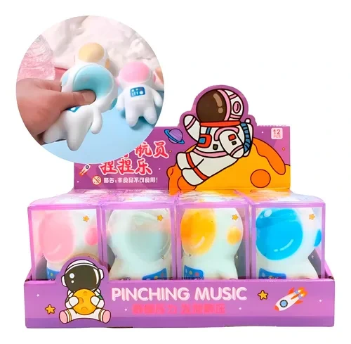 SQUISHY ASTRONAUTA EN CAJA DE PVC