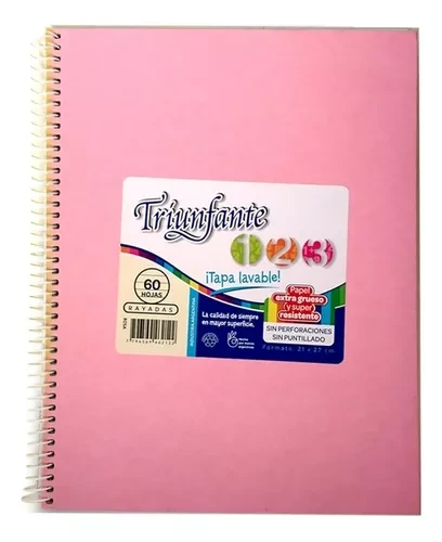 CUAD.21x27 C/ESP.60HR.T/D. 1.2.3. ROSA TRIUNF.