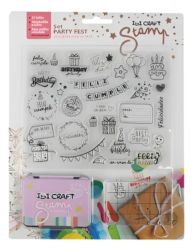 SELLO STAMP SET PARTY (SELLO+ALMOHADILLA)