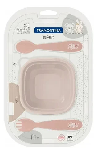 SET ALMUERZO BEBE ROSADO TRAMONTINA