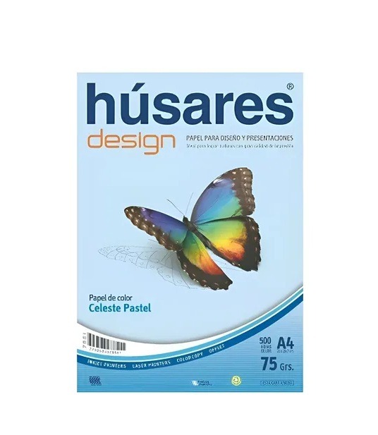 RESMA A4 75grs.x500hjs. COLOR CELESTE PASTEL