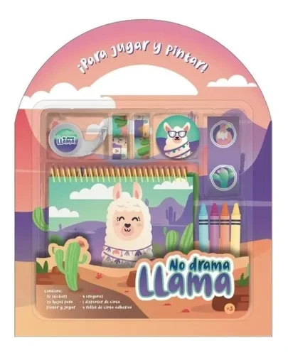 SET DE ARTE P/JUGAR Y PINTAR LLAMA
