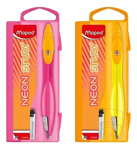 COMPAS STUDY NEON METAL 2 PIEZAS. MAPED